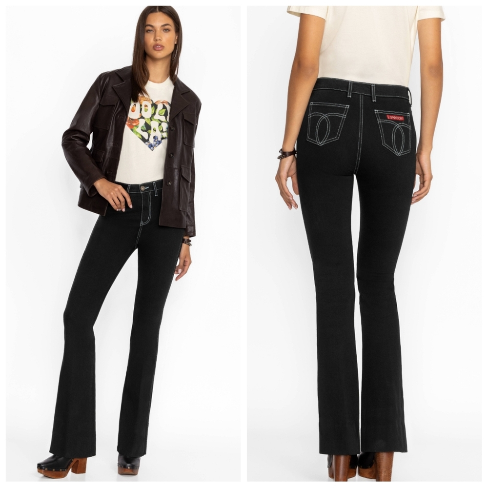 Johnny Was X Sassoon $198 Rue De La Flare Jeans Women's 29" Black CURRENT